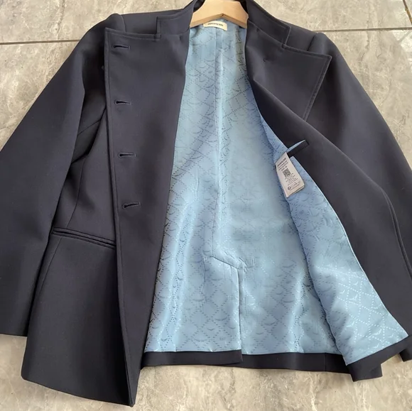 Zadig & Voltaire Verysa Navy Asymmetrical Blazer - Picture 13 of 14